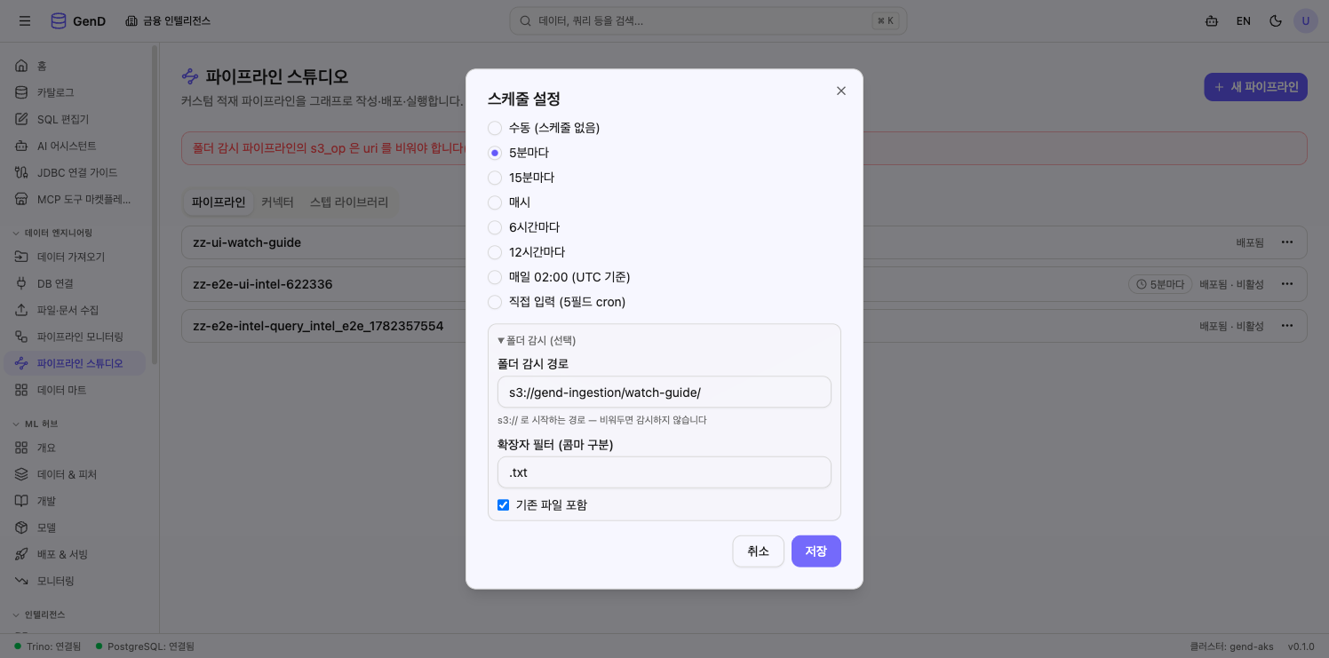 uri 가 설정된 그래프에 감시 저장 시 422 오류 토스트