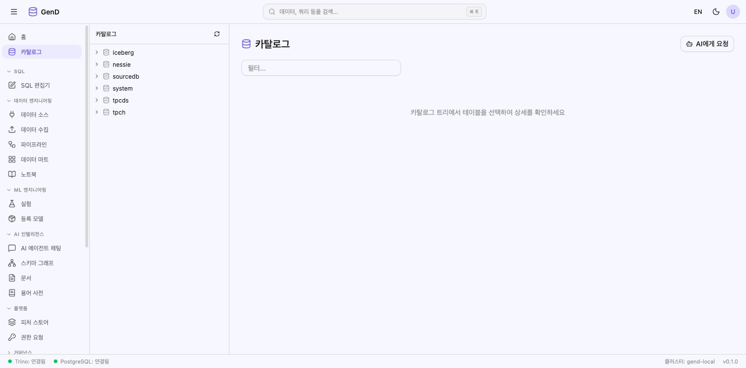 카탈로그 페이지의 AI에게 요청 버튼