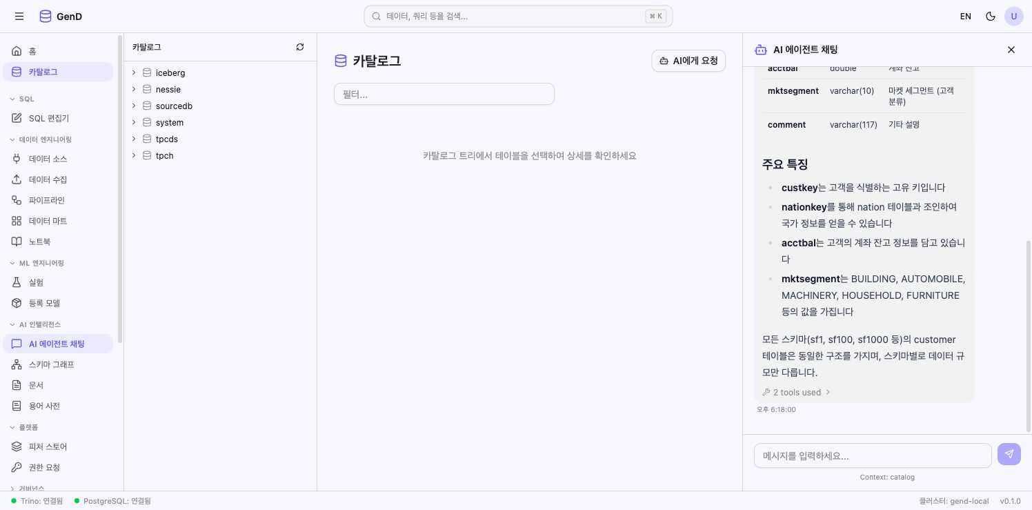AI Agent Chat 사이드 패널에서 대화